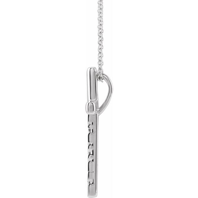 Sterling Silver Blessed Cross 16-18' Necklace