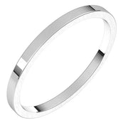 14k White 1.5 Mm Flat Band Size 9