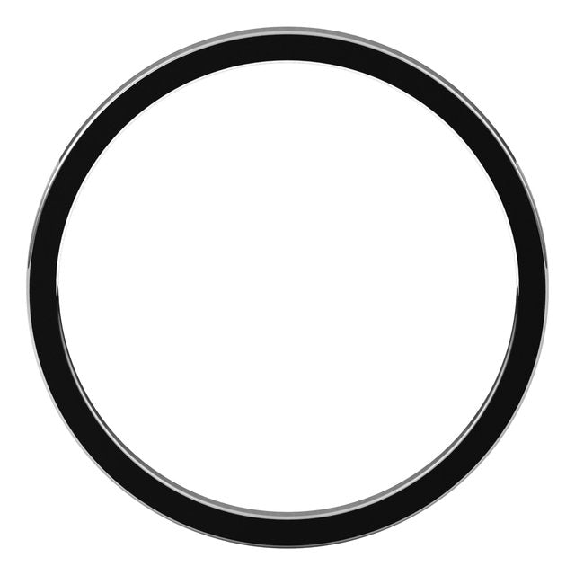 14k White 1.5 Mm Flat Band Size 9