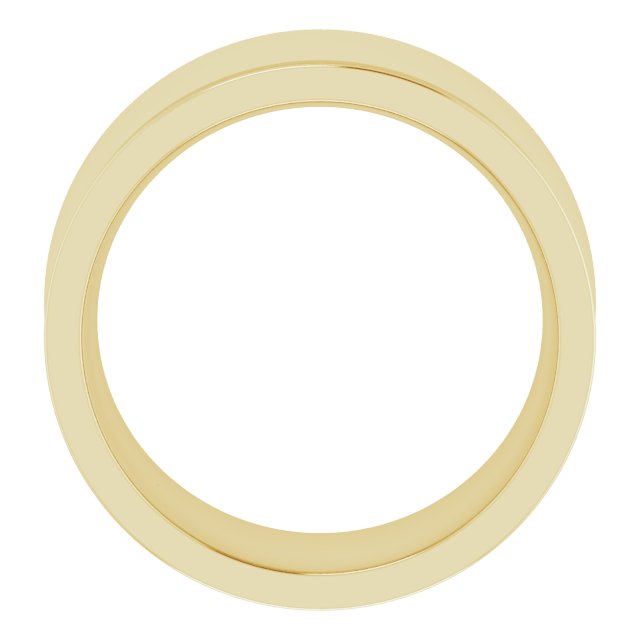 18K Yellow 10 mm Concave Comfort Fit Band Size 6