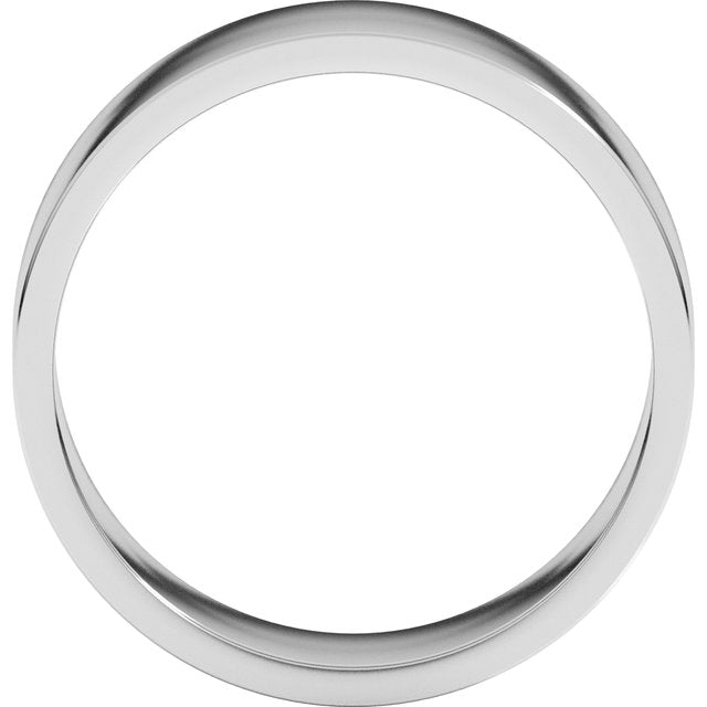 14K White 7 mm Flat Band Size 16.5