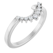 14K White .08 CTW Natural Diamond Matching Band