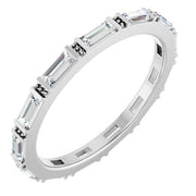 14K White 5/8 CTW Lab-Grown Diamond Eternity Band Size 7