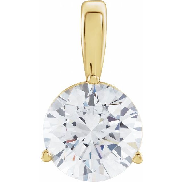 14K Yellow 1/2 CT Lab-Grown Diamond Pendant
