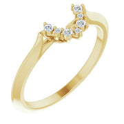 14K Yellow .07 CTW Natural Diamond Matching Band