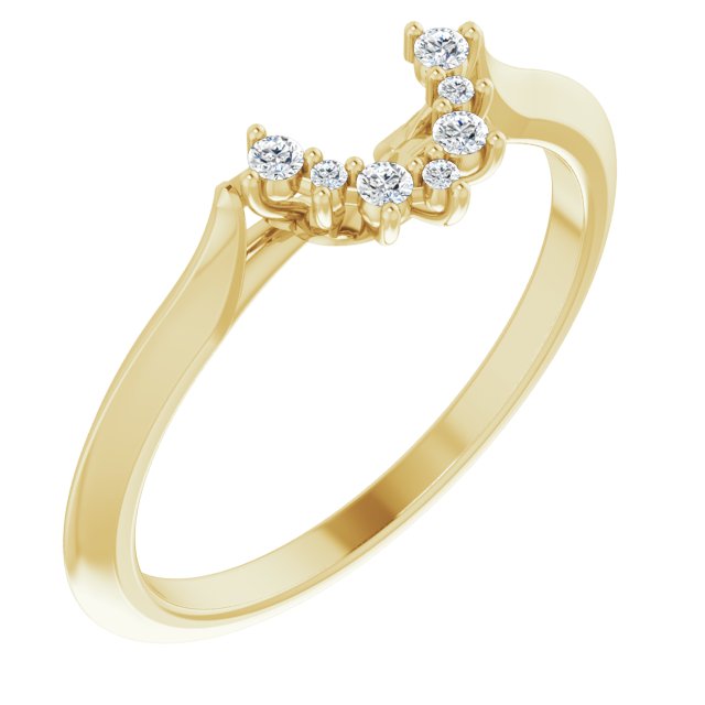 14K Yellow .07 CTW Natural Diamond Matching Band