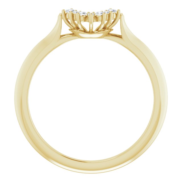 14K Yellow .07 CTW Natural Diamond Matching Band