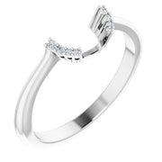 14K White .03 CTW Natural Diamond Matching Band