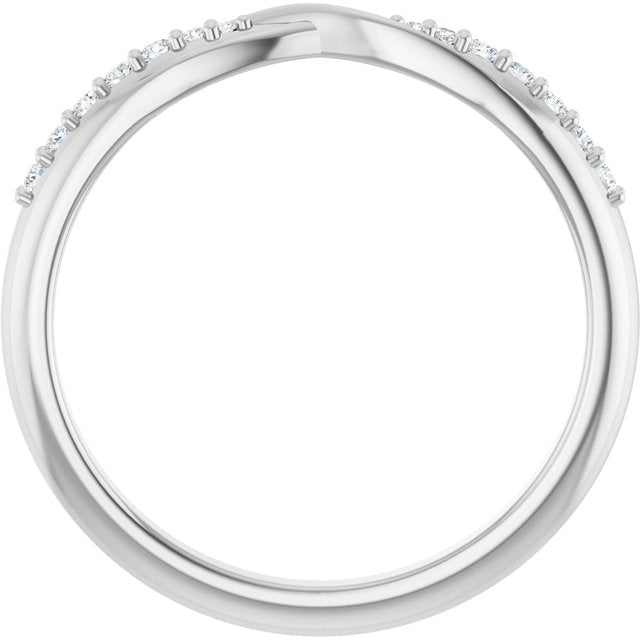 14K White 1/10 CTW Natural Diamond Anniversary Band
