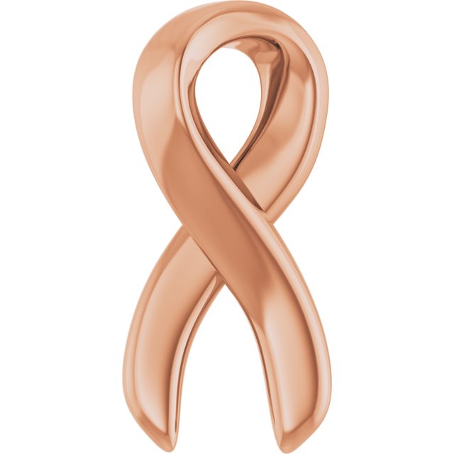 14K Rose Survivor Ribbon 16-18' Necklace