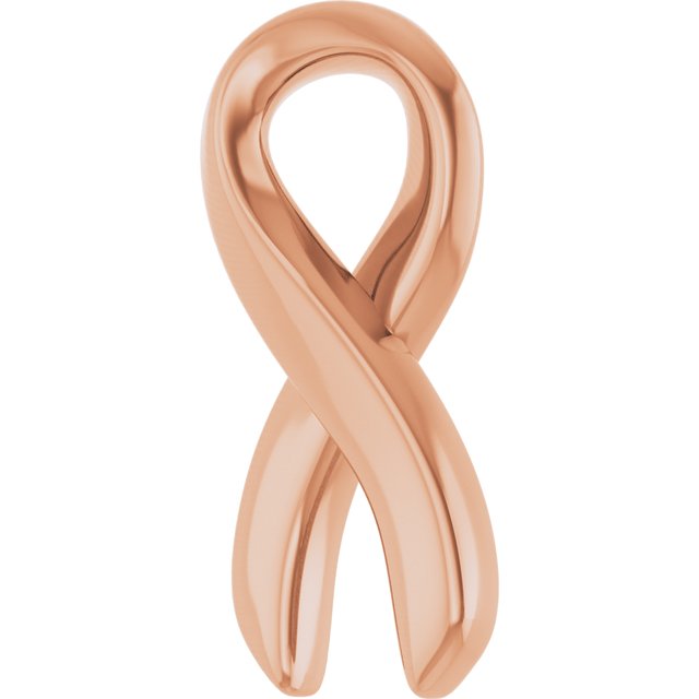 14K Rose Survivor Ribbon 16-18' Necklace