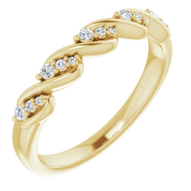 14K Yellow 1/10 CTW Natural Diamond Anniversary Band