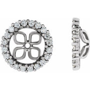 14K White 8.5 mm ID 1/2 CTW Lab-Grown Diamond Earring Jackets