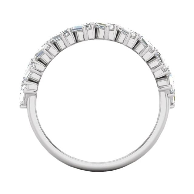 14K White 7/8 CTW Natural Diamond Anniversary Band