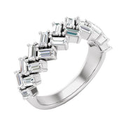 14K White 7/8 CTW Natural Diamond Anniversary Band