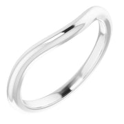 14K White Band for 5.5 mm Square Ring
