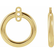14K Yellow Circle Earring Jackets