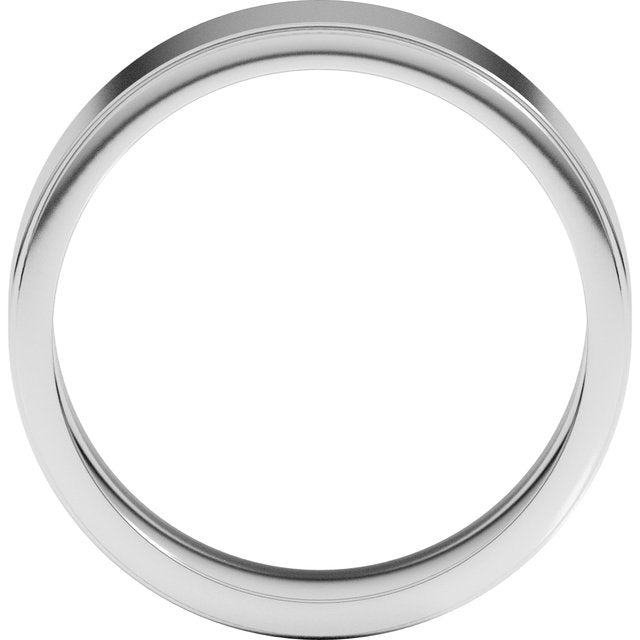 Sterling Silver 7 mm Milgrain Flat with Edge Band Size [cv