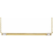 14K Yellow 1/4 CTW Natural Diamond Bar 18' Necklace