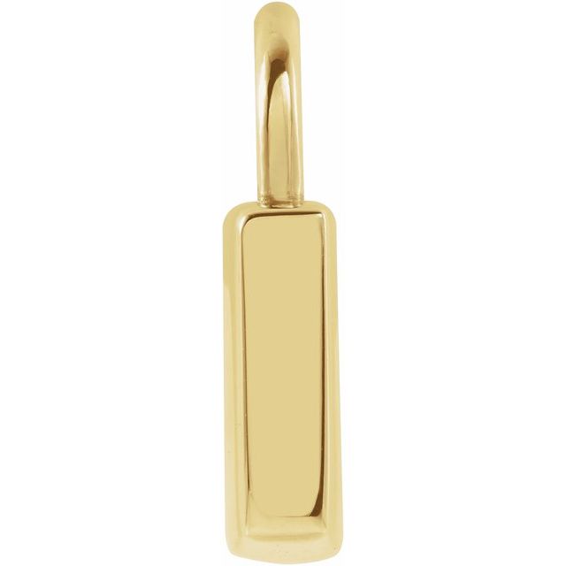 14K Yellow Engravable Lock Pendant