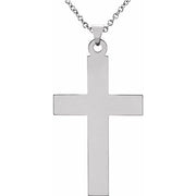 14k White Cross 18' Necklace