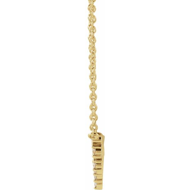 14K Yellow 1/6 CTW Natural Diamond Bar 18' Necklace