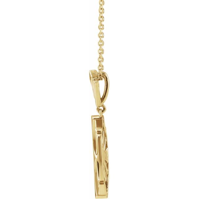 14K Yellow Geometric 16-18' Necklace