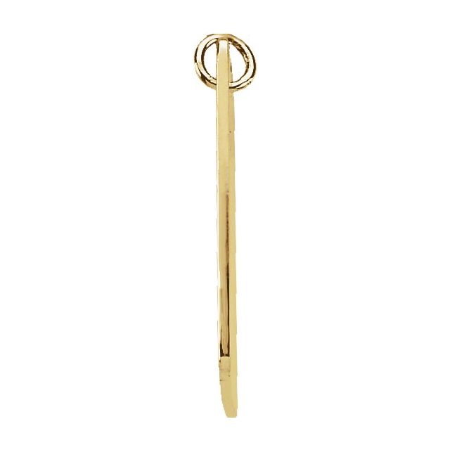 18k Yellow Vermeil Posh Mommy® Engravable Square Pendant