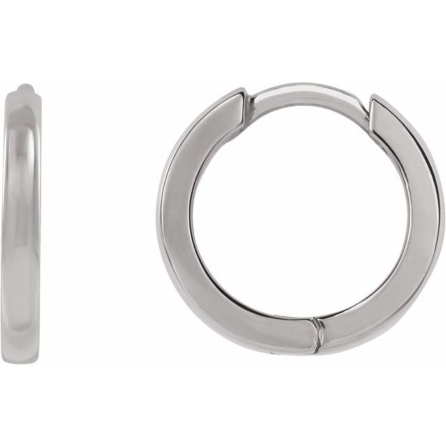 Sterling Silver Hinged 12.5 mm Hoop Earring