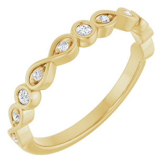 14K Yellow 1/8 CTW Lab-Grown Diamond  Anniversary Band