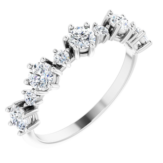 14K White 1 CTW Lab-Grown Diamond Anniversary Band