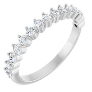 14K White 3/8 CTW Natural Diamond Anniversary Band
