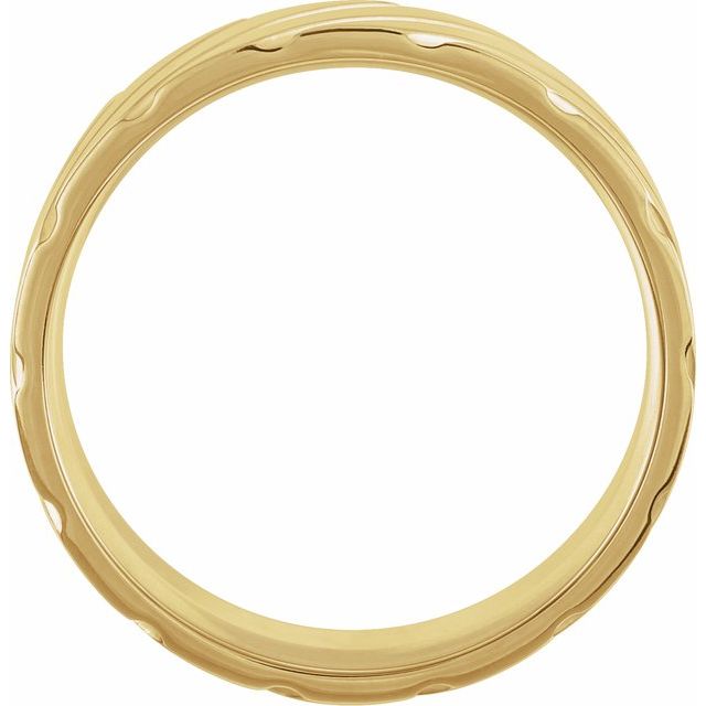 14K Yellow 8 mm Grooved Band Size 6.5