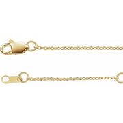 14K Yellow 1 mm Adjustable Diamond-Cut Cable 16-18' Chain