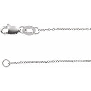 18K White 1 mm Diamond-Cut Cable 20' Chain