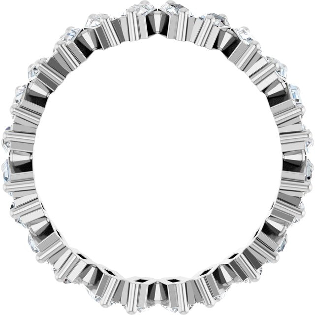 14K White 1 1/2 CTW Lab-Grown Diamond Eternity Band Size 7