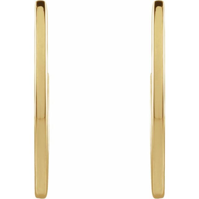 14K Yellow Geometric 20 mm Hoop Earrings