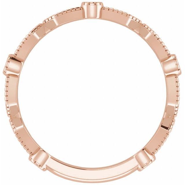 14K Rose 1/6 CTW Natural Diamond Anniversary Band