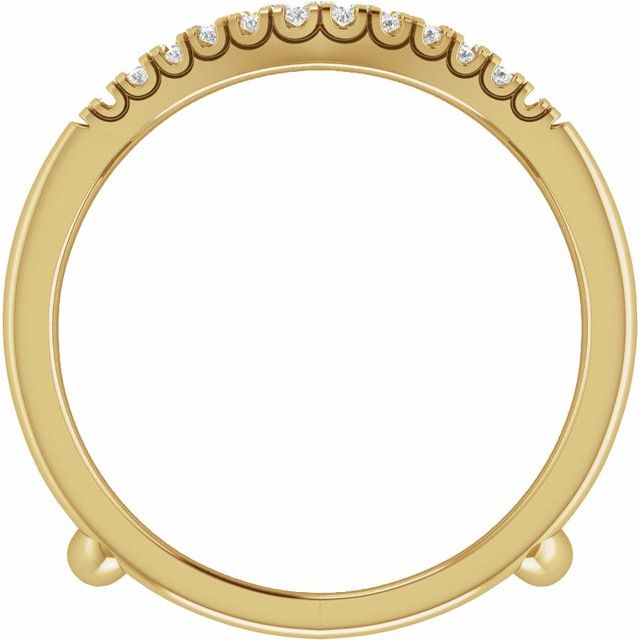 14k Yellow 1/4 Ctw Natural Diamond Ring Guard