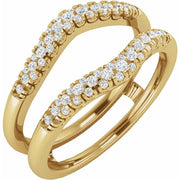 14k Yellow 1/4 Ctw Natural Diamond Ring Guard