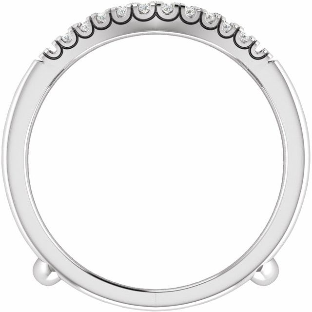 14K White 1/4 CTW Natural Diamond Ring Guard