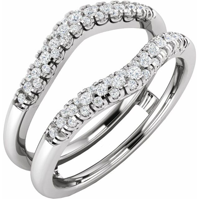 14K White 1 CTW Lab-Grown Diamond Ring Guard