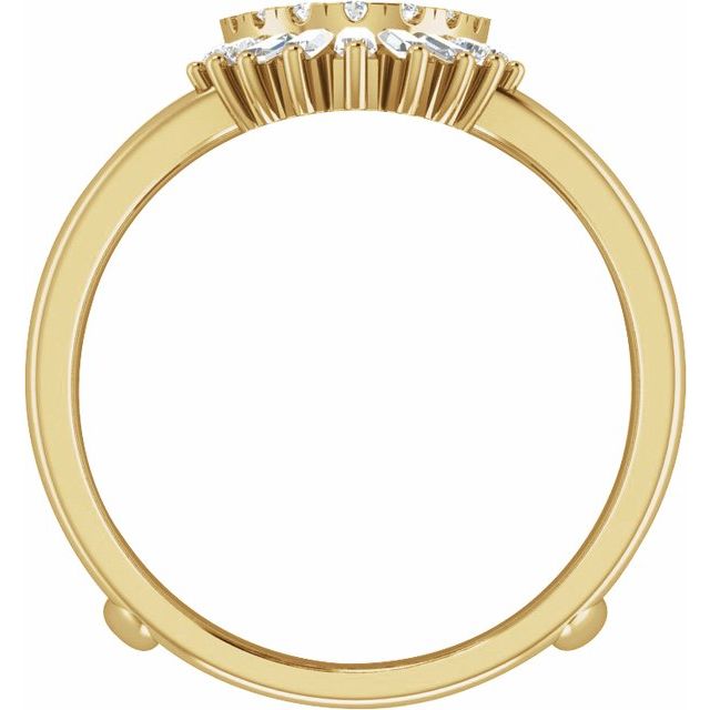 14K Yellow 1/2 CTW Natural Diamond Ring Guard