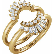 14K Yellow 1/2 CTW Natural Diamond Ring Guard