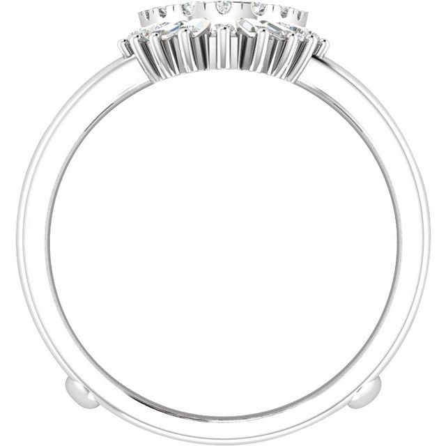 14K White 1/2 CTW Natural Diamond Ring Guard