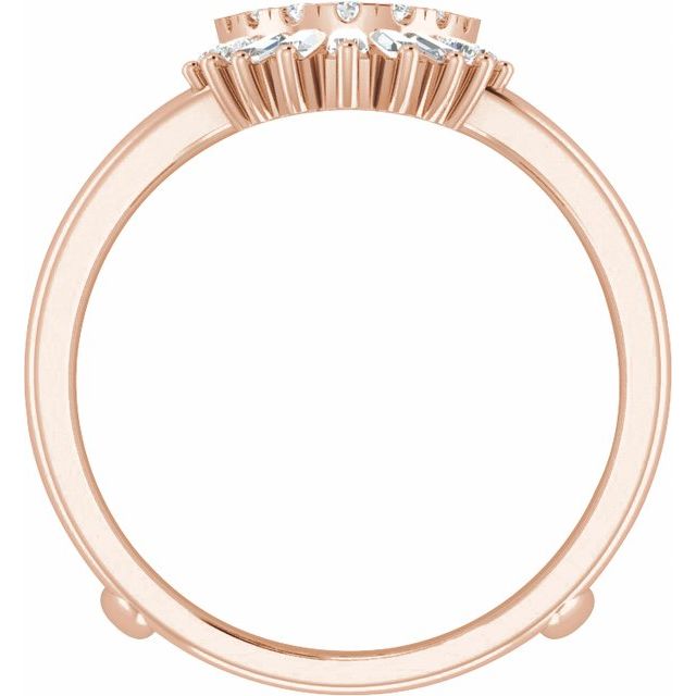 14K Rose 1/2 CTW Natural Diamond Ring Guard
