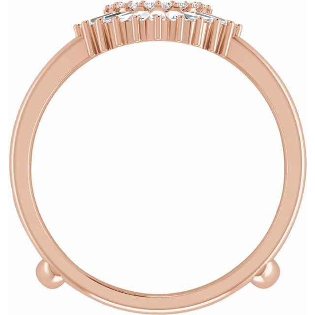 14K Rose 1/2 CTW Natural Diamond Ring Guard