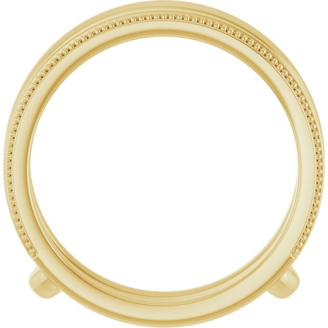 14K Yellow Milgrain Ring Guard