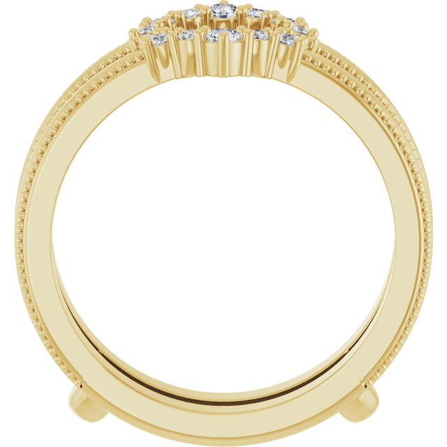 14K Yellow 1/6 CTW Natural Diamond Ring Guard