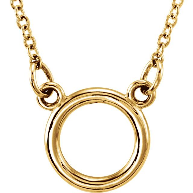 18k Yellow Vermeil Tiny Posh® Circle 16-18' Necklace